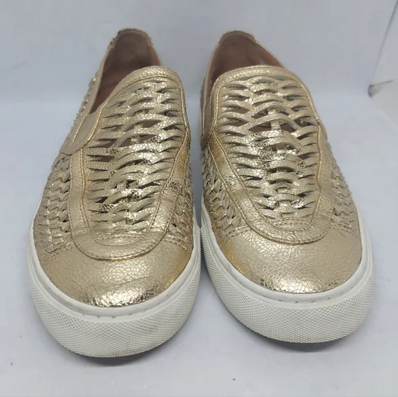 Tory Burch Huarache 2 Slip-On Sneakers Shoes Woven Golden Womens Size 9.5M - Picture 4 of 16